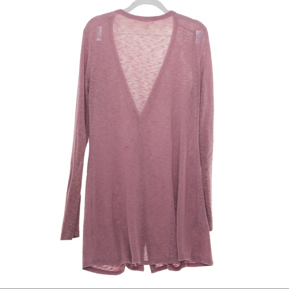 Charlotte Russe Button Up Mauve Rose Pink Sweater - Picture 2 of 2